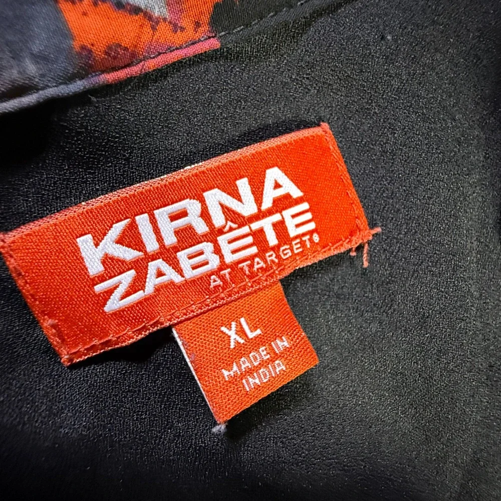 Kirna Zabete at Target XL Button Down Long Sleeve Abstract Print Dress - Picture 2 of 4